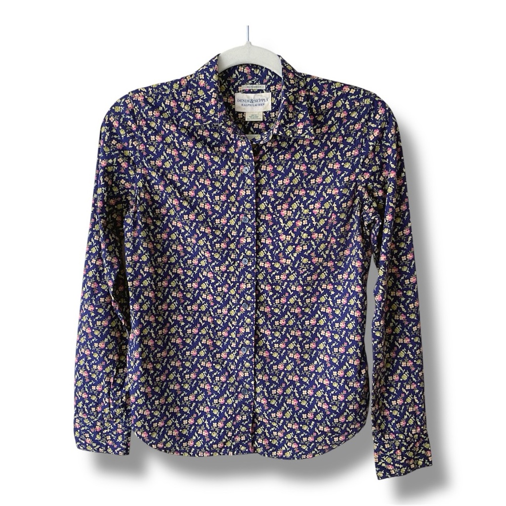 Denim & Supply Ralph Lauren RL Tomboy Floral Print Shirt Size XS